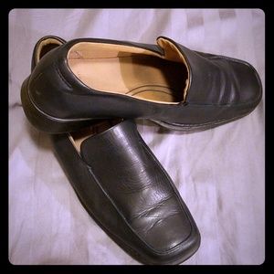 Rockport Navy Blue Leather Slip On Loafers 8.5 W